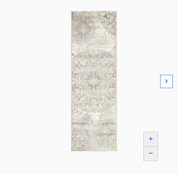 Unique Loom Grand Sofia 2 x 7 Light Gray/White Geometric Vintage Runner