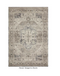 LOLOI II Hathaway Steel/Ivory 2 ft. x 5 ft. Traditional 100% Polyester Pile Area Rug
