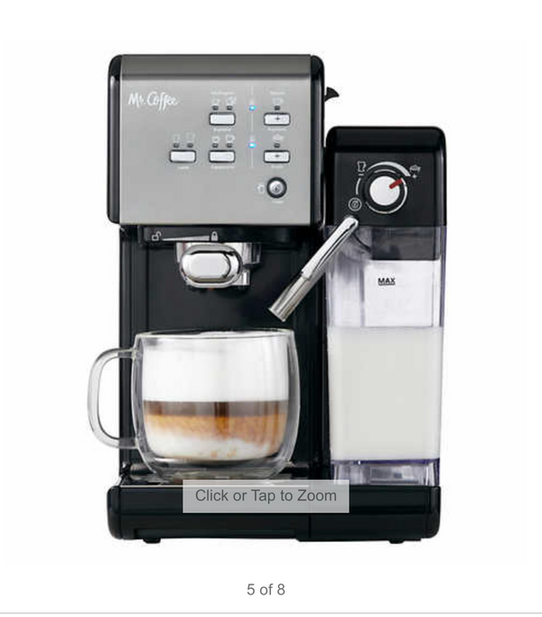 LIGHTLY USED Mr. Coffee One-Touch CoffeeHouse Espresso and Cappuccino Machine, Dark Stainless