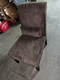 Roundhill Pisano Fabric Armless Contemporary Accent Chair with Pillow BROWN