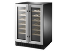 Insignia 24 INCH Dual Zone Wine and Beverage Cooler with Glass Doors - Stainless steel