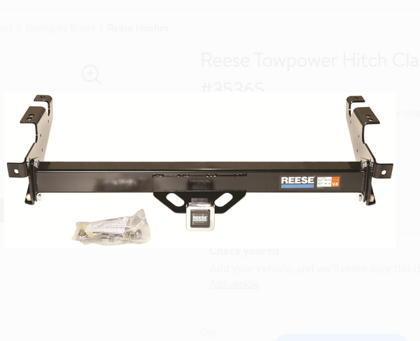 Chevy/GMC G-Series 1978-1996 Reese Towpower Hitch Class III/IV, 2" Box Opening, Model #35365 (4309149679665)