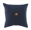 18" x 18" Mainstays Dynasty Coconut Button Accent Decorative Throw Pillow, Indigo