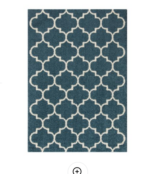 5 x 7' Mainstays Trellis 2-Color Textured Olefin Shag Area Rug