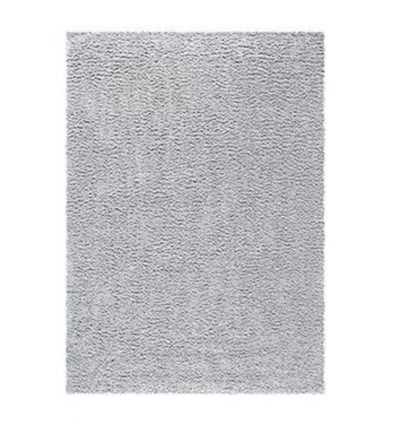 2'6 x 3'10 Maples Rugs Catriona Non Skid Small Accent Throw Rugs, Soft Silver