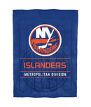 TWIN SIZE York Islanders The Northwest Company NHL Draft Comforter and Sham Set, Blue/Orange