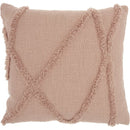 Nourison Life Styles Textured Blush Decorative Throw Pillow , 18" x 18"