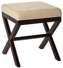 Hillsdale Furniture Morgan Upholstered Backless Vanity Stool, Golden Beige