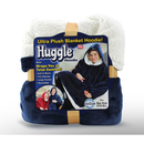 Huggle Hoodie, Ultra Plush Hooded Blanket Robe, Premium Fleece, Blue