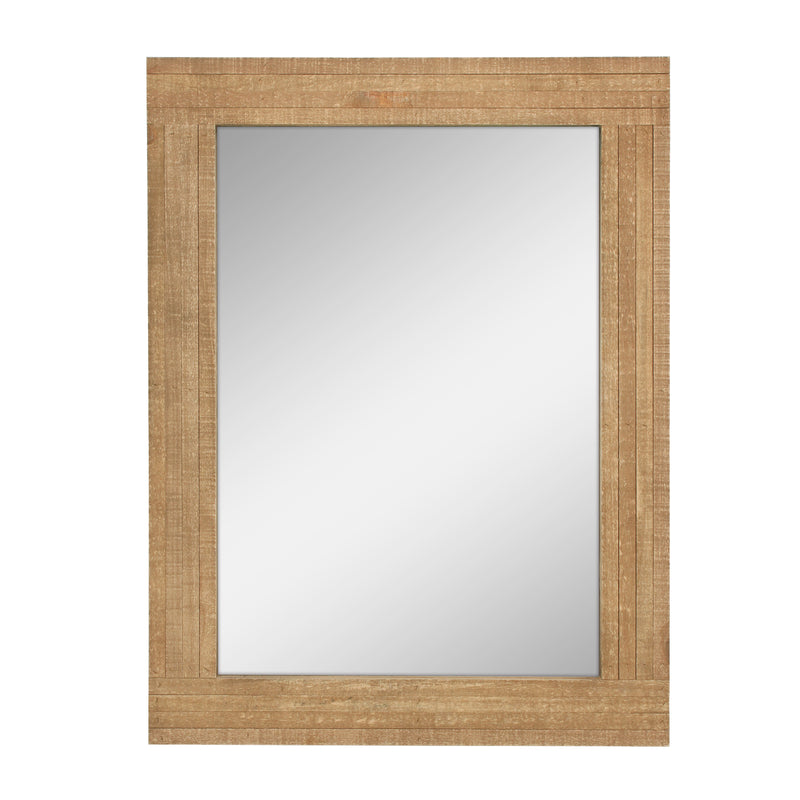 18" X 24" Stonebriar Rustic Rectangular Natural Wood Frame Hanging Wall Mirror