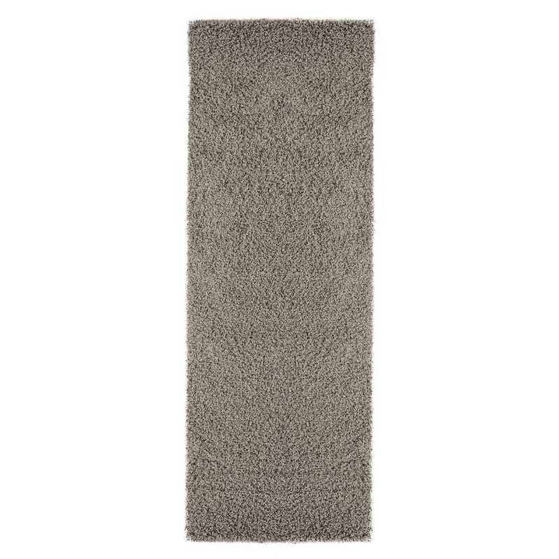 Ottomanson Ultimate Shaggy Contemporary Solid Runner Rug, Gray, 2'X5'