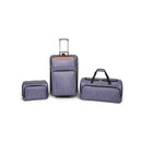 Gray 3pc Travel Luggage Set 24" Check Bag, 22" Duffel, & Boarding Tote