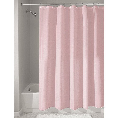 72" x 72" InterDesign Waterproof Fabric Polyester Shower Curtain Liner, Pink