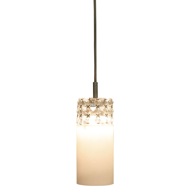 Décor Therapy Glass and Crystal Pendant Light, Opal