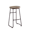 Simple Relax Backless Bar Stool, Driftwood and Dark Bronze 30" tall