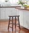 Mainstays Counter Height Saddle Bar Stool, 24", Brown