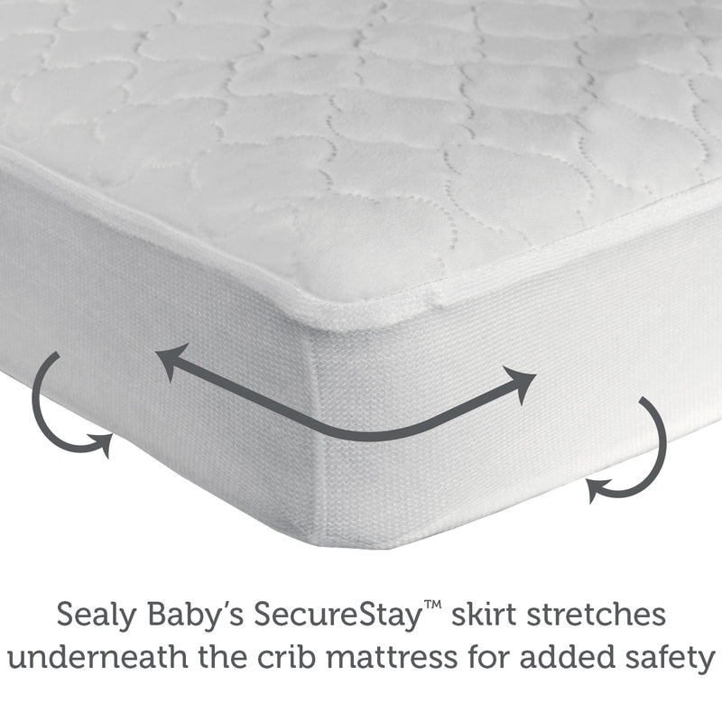52" x 28" Sealy SecureStay Waterproof Crib Mattress Pad