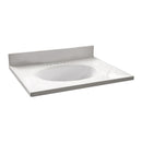 Design House 551267 25-Inch by 19-Inch Marble Vanity Top/Single Bowl, Solid White (4169558458435)