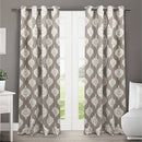 Exclusive Home Curtains Medallion Room Darkening Blackout Grommet Top Curtain Panel Pair, 52x84, Taupe