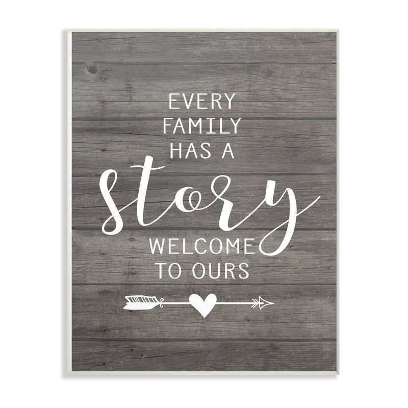 The Stupell Home Decor Collection Every Family Has A Story Oversized Wall Plaque Art, 13 x 0.5 x 19