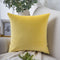 Phantoscope Soft Silky Velvet Series Decorative Throw Pillow, 22" x 22", Yellow, 1 Pack