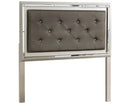 FULL Signature Design By Ashley Lonnix Silver Finish Full Upholstered Panel Headboard Only