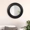 Rustic Round Mirror in Distressed Black 24"x24" by Patton Wall Decor