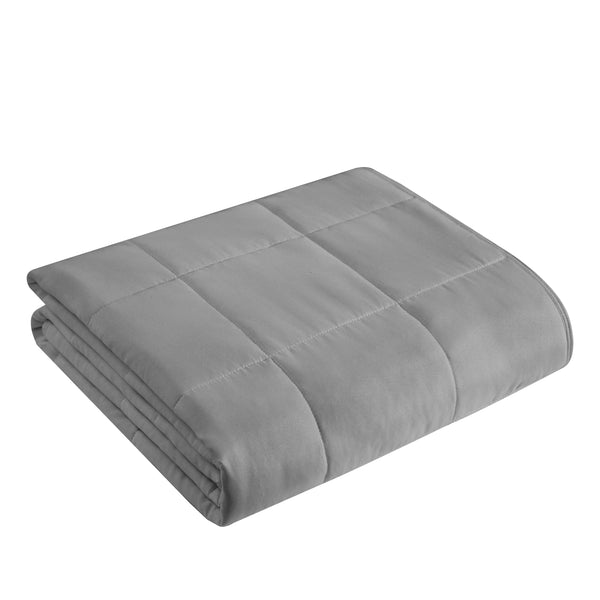 Well Being Soft Weighted Blanket (15 lbs, 48" x 72", Twin/Full Size), Grey