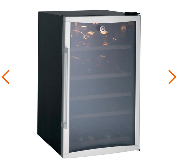 GE 31-Bottle or 109 Can Wine Cooler in Stainless Steel (4498241552433)