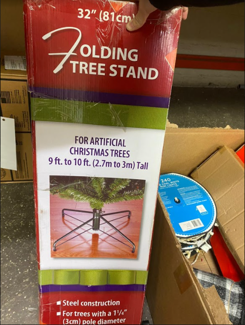 32" (91 cm) Folding Tree Stand for Artificial Christmas Trees 9 ft to 10 ft Tall