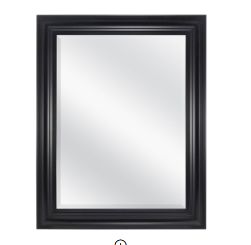 Mainstays Beveled Wall Mirror, 23" x 29", Black