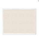 U Brands Linen Bulletin Board, 40" x 30", White Decor Frame, 2917U